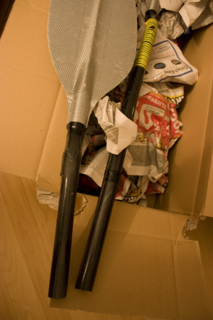 Zugesägtes Paddel, so kanns versendet werden