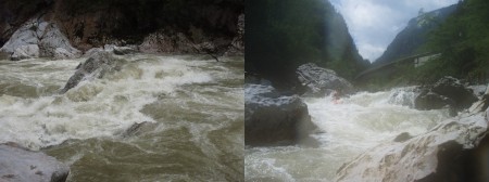 Die schwerste Stelle der Kummerbrückenstrecke auf der Enns